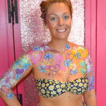 flower print body paint ibiza cosmetic grade chunky glitter