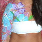 flower print body paint ibiza cosmetic grade chunky glitter