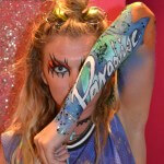 Kiss My Fairy Paradise logo body paint