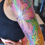 flower print body paint ibiza cosmetic grade chunky glitter