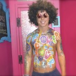 Kiss My Fairy logo body paint Flower power pacha