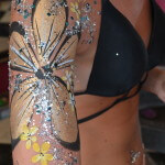 gold flower body paint cosmetic grade chunky glitter