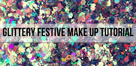 glitter festive make up