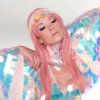 Festival glitter Pale pink cosmetic grade chunky glitter Kiss My Fairy Ibiza UK