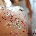 Kiss My fairy glitter bride body paint hen and stag parties