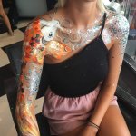 Kiss My fairy glitter carp body paint zoo project