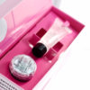 Cosmetic grade glitter application kit with cosmetic grade glitter application glue